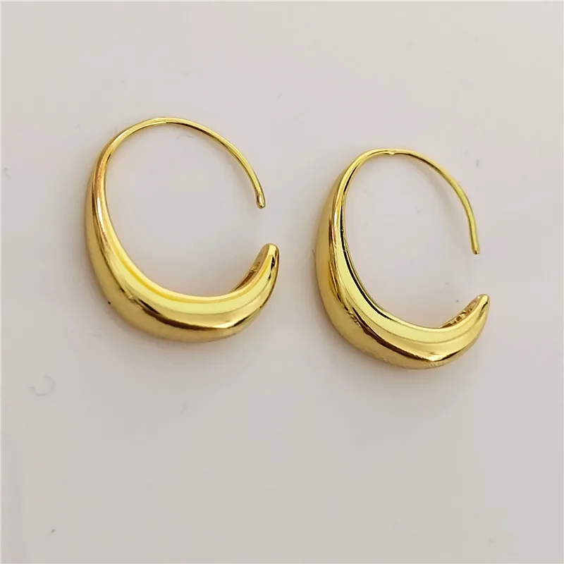 Новинка 2024 Модные Позолоченные геометрические серьги-гвоздики для женщин и