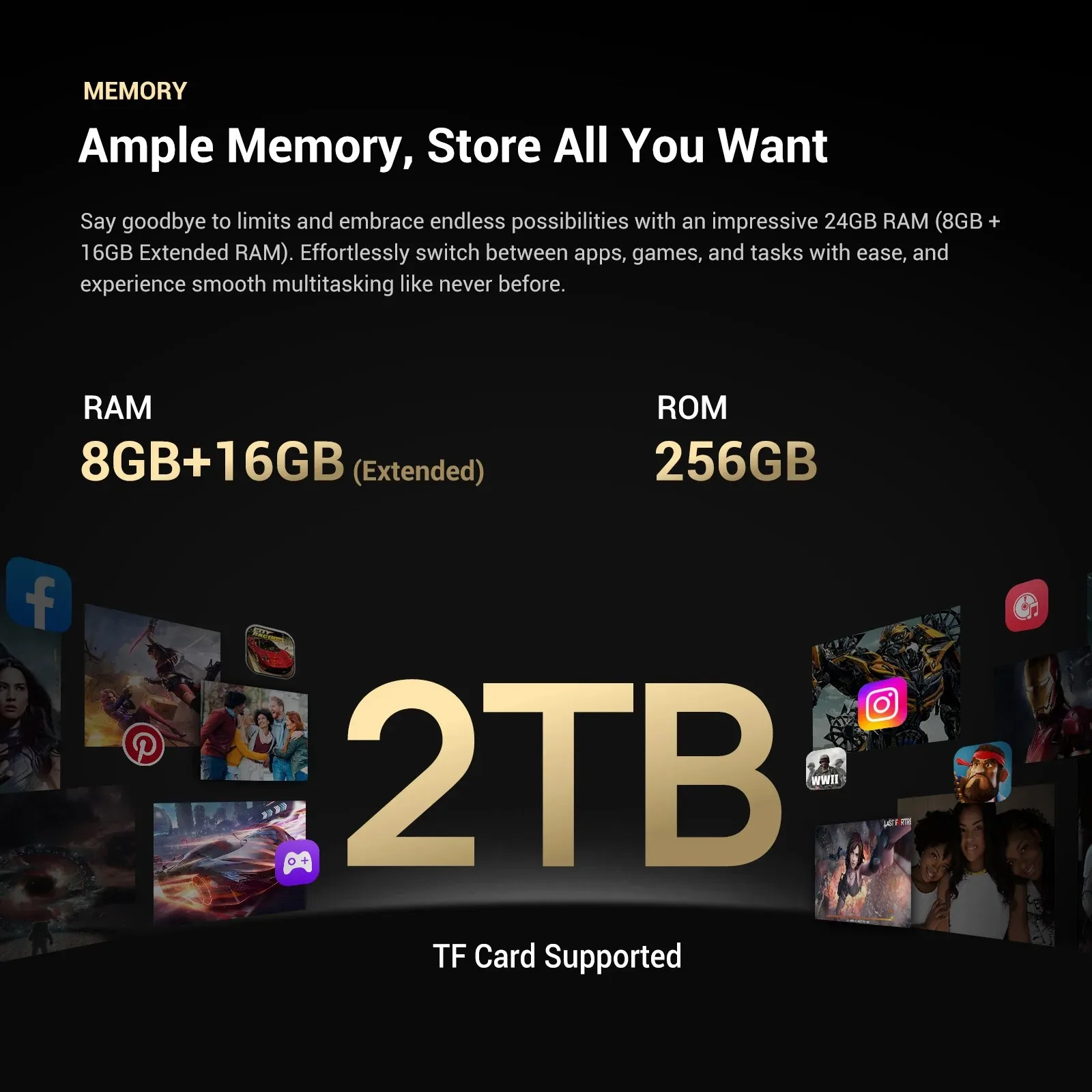 Прочный телефон FOSSIBOT F109 10600 мАч 6 745 дюйма HD + смартфон Android 14 24 ГБ 256 50 МП камера