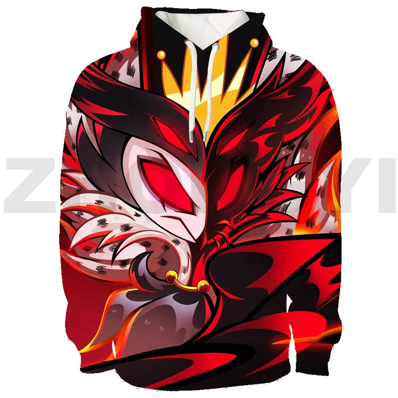 Толстовка с капюшоном Helluva Boss в стиле аниме Харадзюку Мужская одежда костюм для