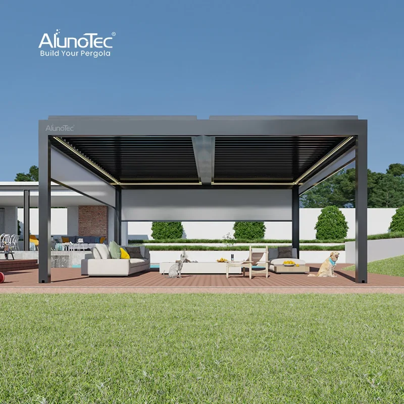 AlunoTec Современная автоматическая беседка для патио уличные арки