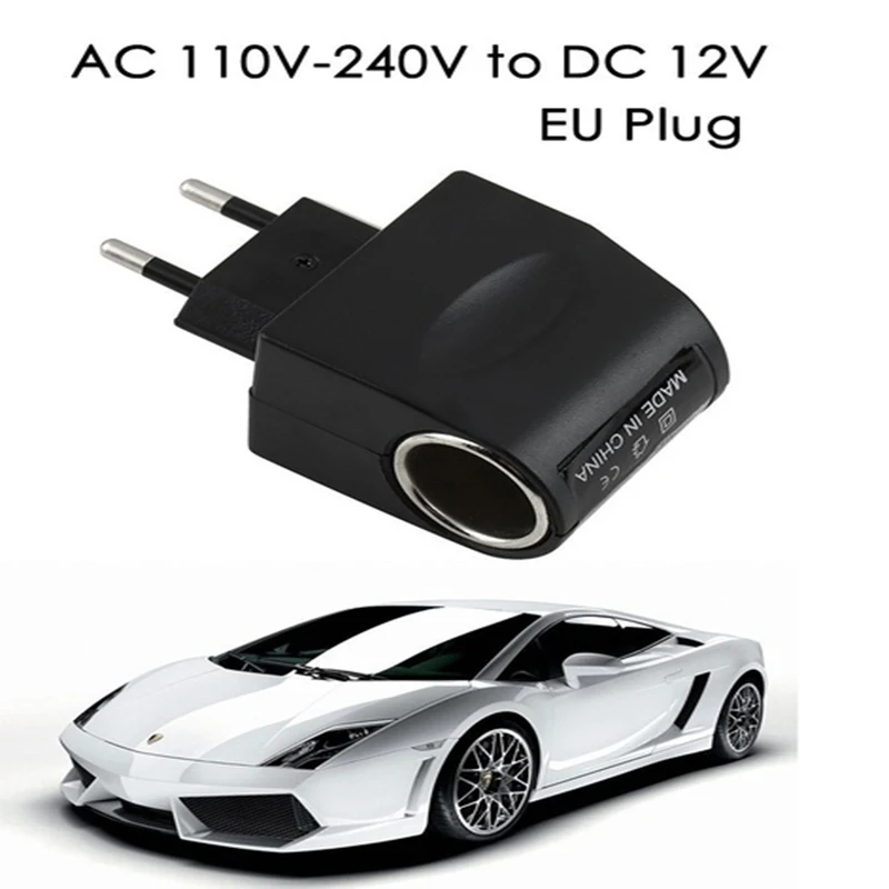 DC 12V 0.5A 500mA Адаптер автомобильного прикуривателя AC 110V/220V Автоматический инвертор питания 12 вольт Зарядное устройство EU US Plug on.