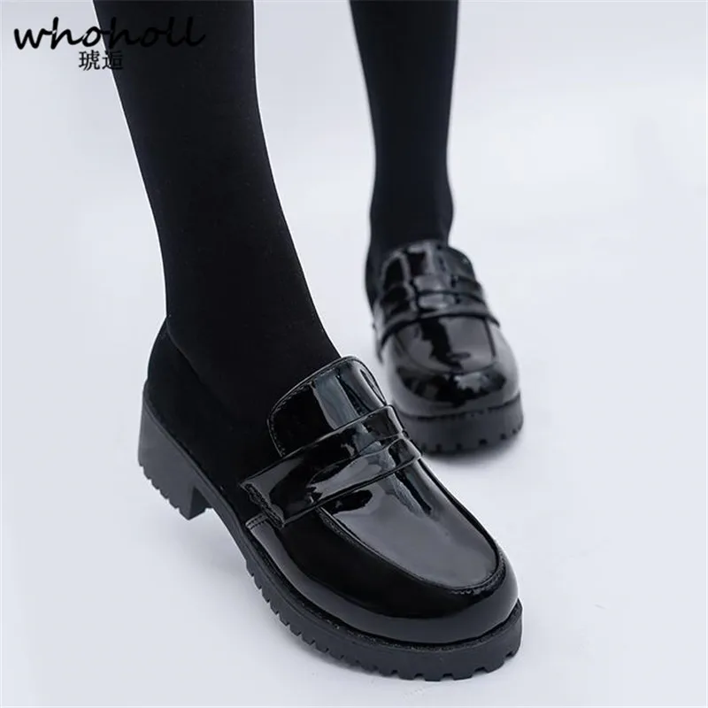 

Lolita Shoes Women Japanese Mary Jane Shoes Women Vintage Girls Students JK Uniform High Heel Platform Shoes Cosplay Plus Size