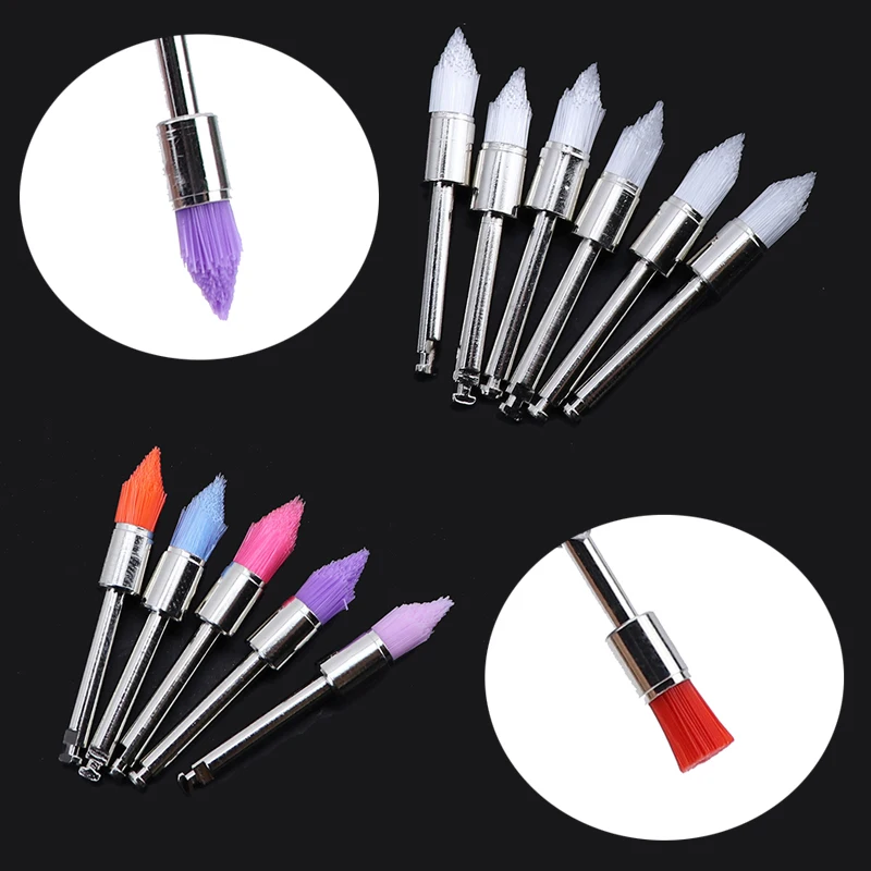 Щетка для полировки зубов одноразовая нейлоновая с защелкой 10 шт.