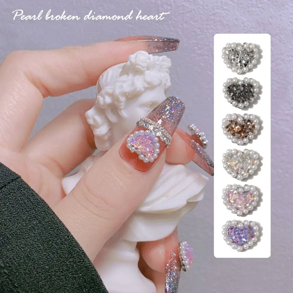 

3D Valentine's day Pearl Accessories Zircon Jewelry Manicure Decorations Crystal Charms Nail Art Rhinestones