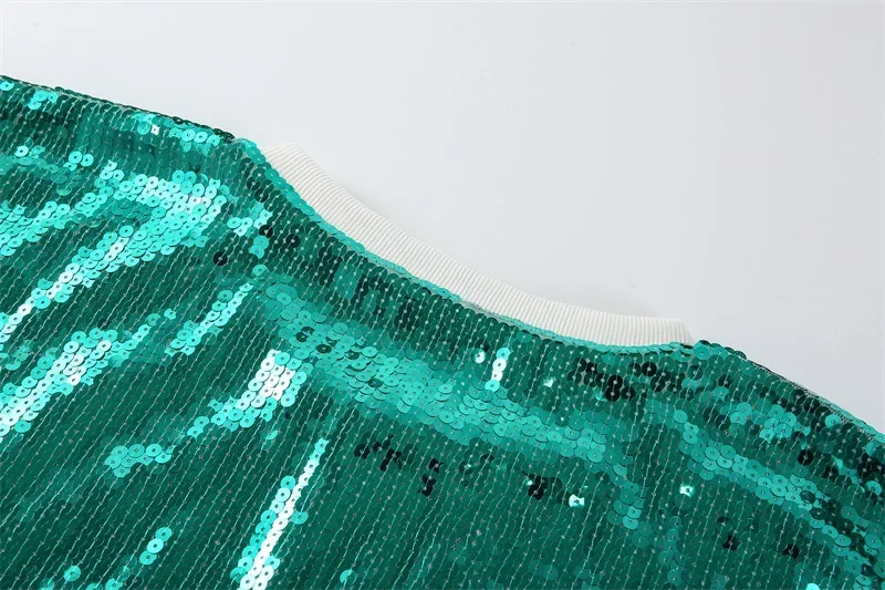 Футболка женская с круглым вырезом уличная одежда надписью и блестками прямая