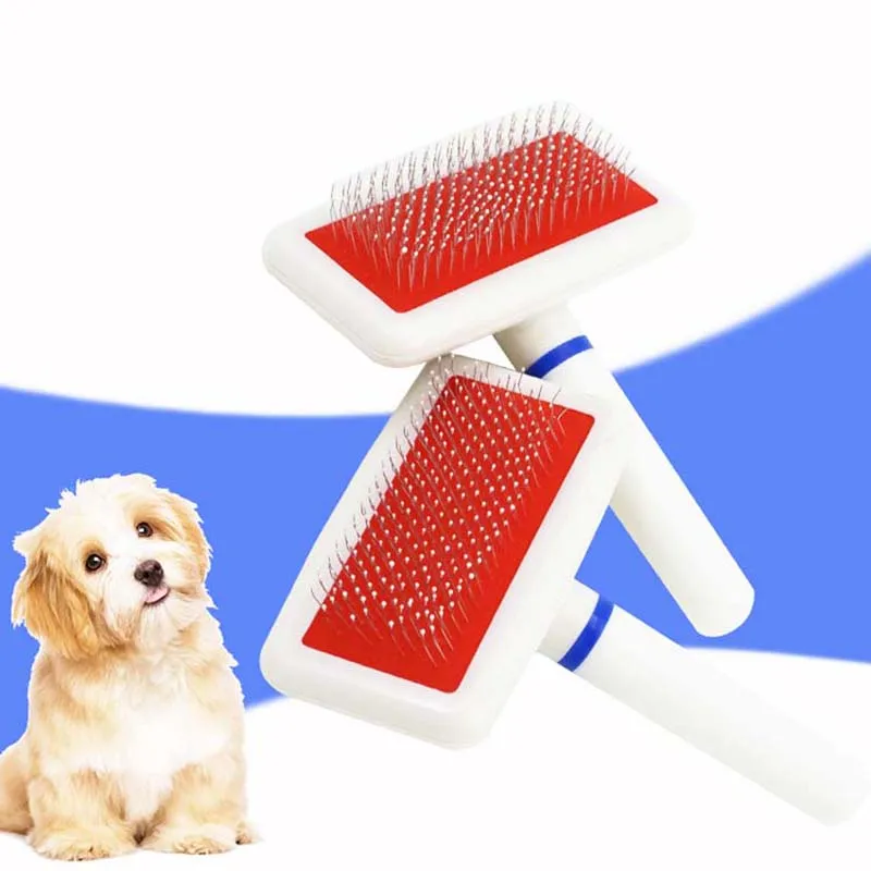 

Dog Hair Comb White Airbag Stainless Steel Needle Comb Pet Cat Cleaning Brush Dog Comb Pet Hair Remover Brush