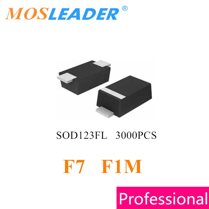 

Mosleader F7 F1M SOD123FL 3000PCS SOD123 FR107W 1A 1KV 1000V FR107 1206 Made in China High quality