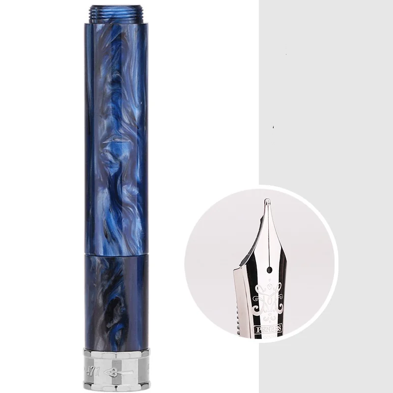 

Перьевая ручка Penbbs 471, короткая портативная чернильная ручка с золотым/серебряным кольцом, круглый заземляющий наконечник F/M, портативный дорожный карман, школьные принадлежности