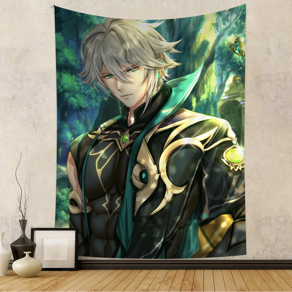 Подвесной богемный гобелен Genshin Impact alhaiтема подвесной Таро хиппи семейный