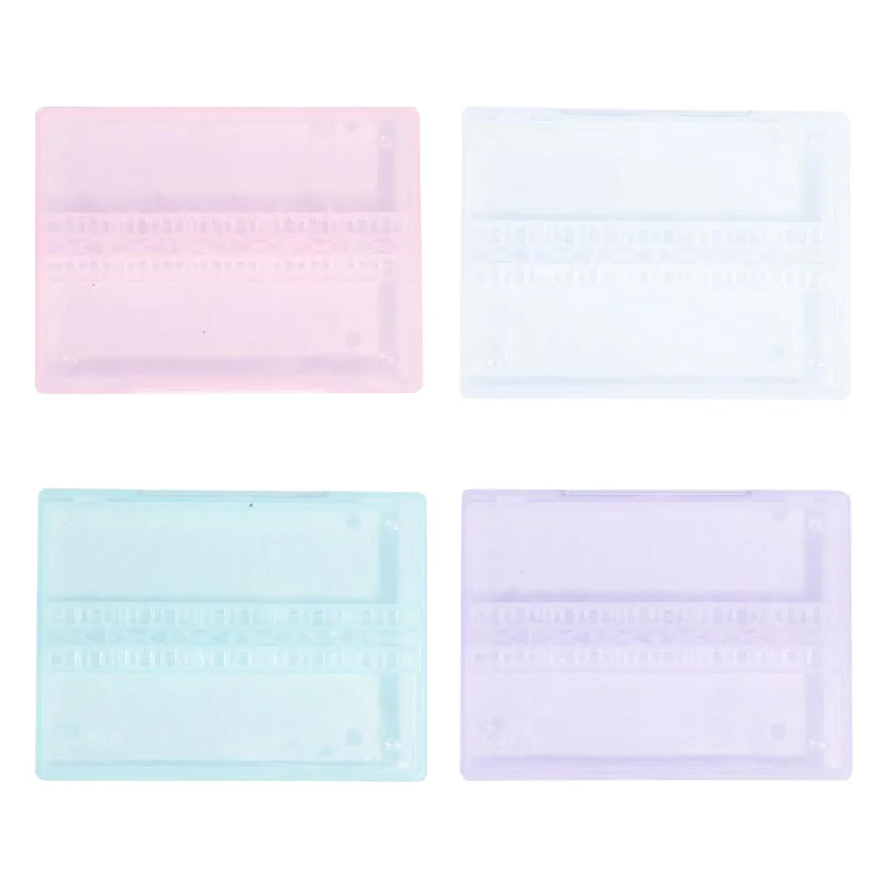 

4pcs Professional Nail Drill Bits Storage Boxes Durable Nail Grinding Head Cases