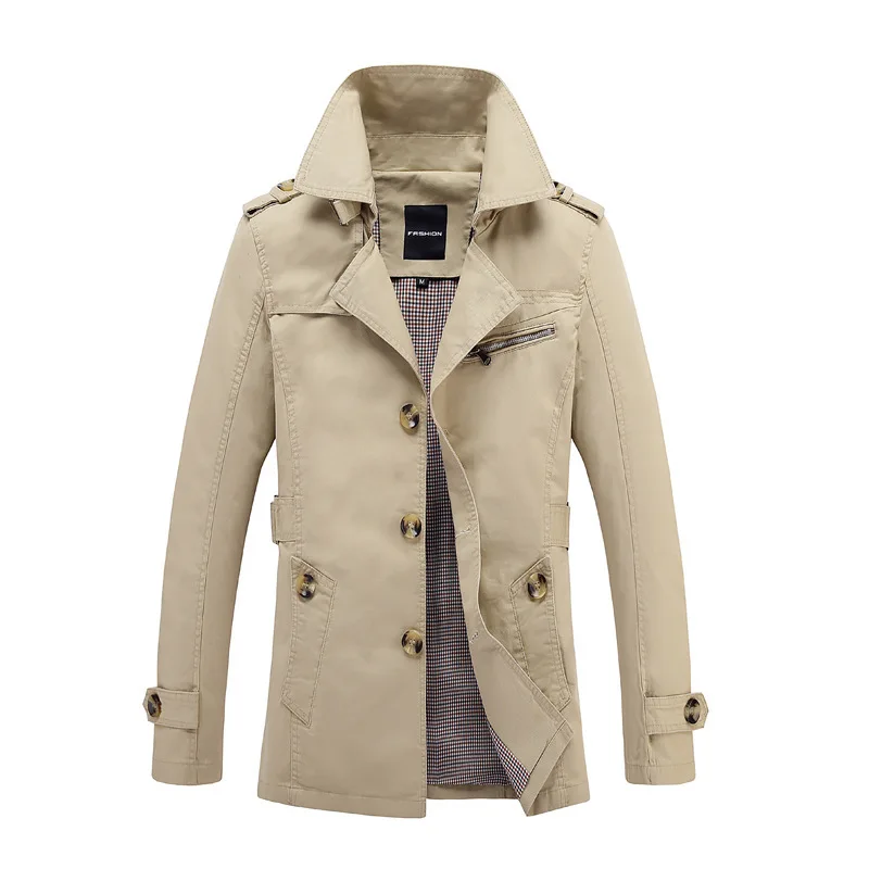 

Jackets for men Thickened windproof jacket Medium style Loose big yards Medium length British style Jackets winter