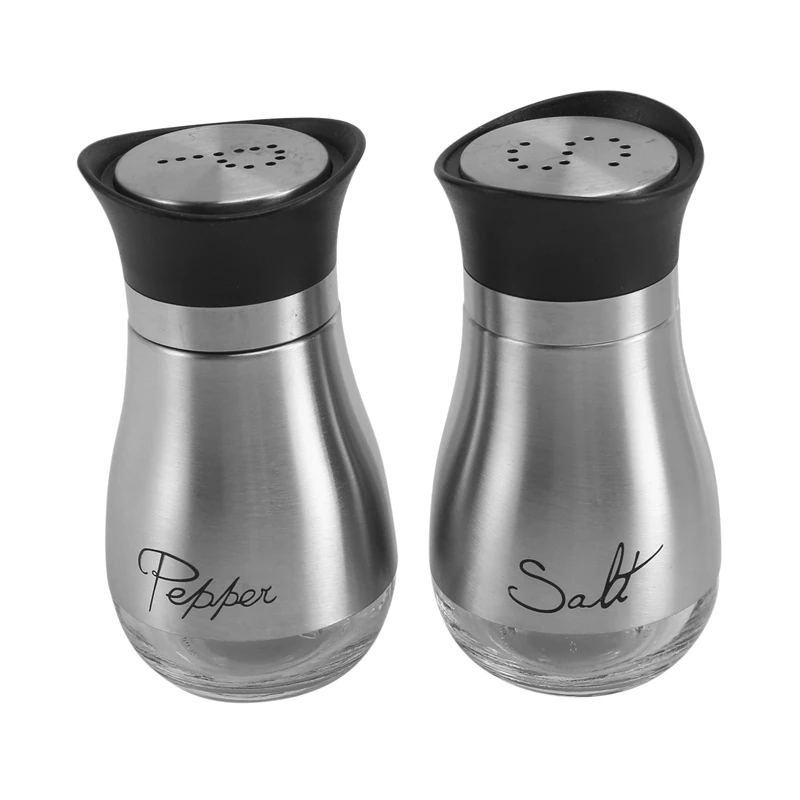 

Шейкеры для соли и перца, мельница для перца, набор из нержавеющей стали со стеклянным дном, мельница для соли и перца, кухонные аксессуары