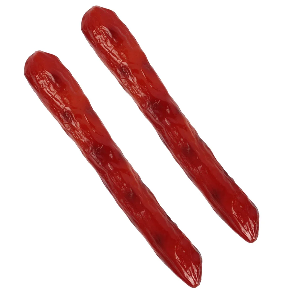 

2 Pcs Artificial Sausage Fake Food Model Toys Play Photography Prop Pvc Lifelike