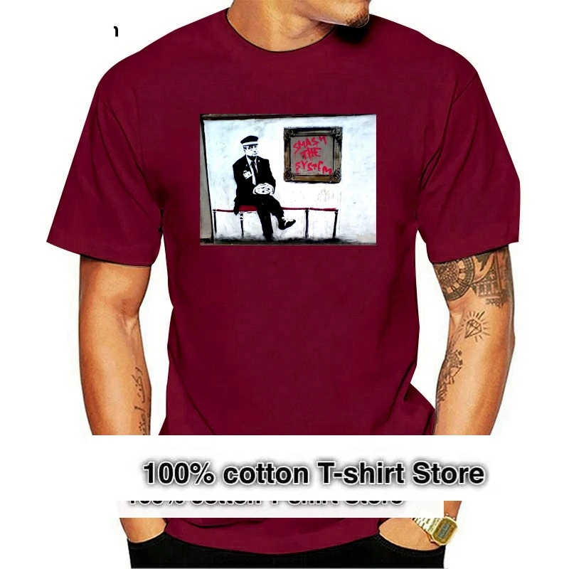 Smash The System Banksy - Graphic Cotton T Shirt Short & Long Sleeve Wholesale Tee Shirt
