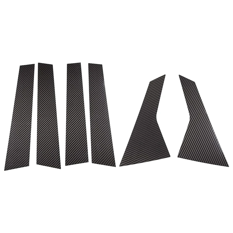 

For 11Th Honda Civic 2022 Real Carbon Fiber Car Side Door Window Pillar Posts Molding Cover Trim Sticker Accessories