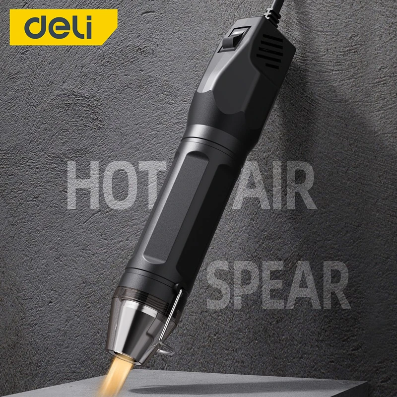 Deli 220V DIY  Heat Gun Electric Power tool hot air spear 140/300W temperature Gun with supporting seat Shrink Plastic tools