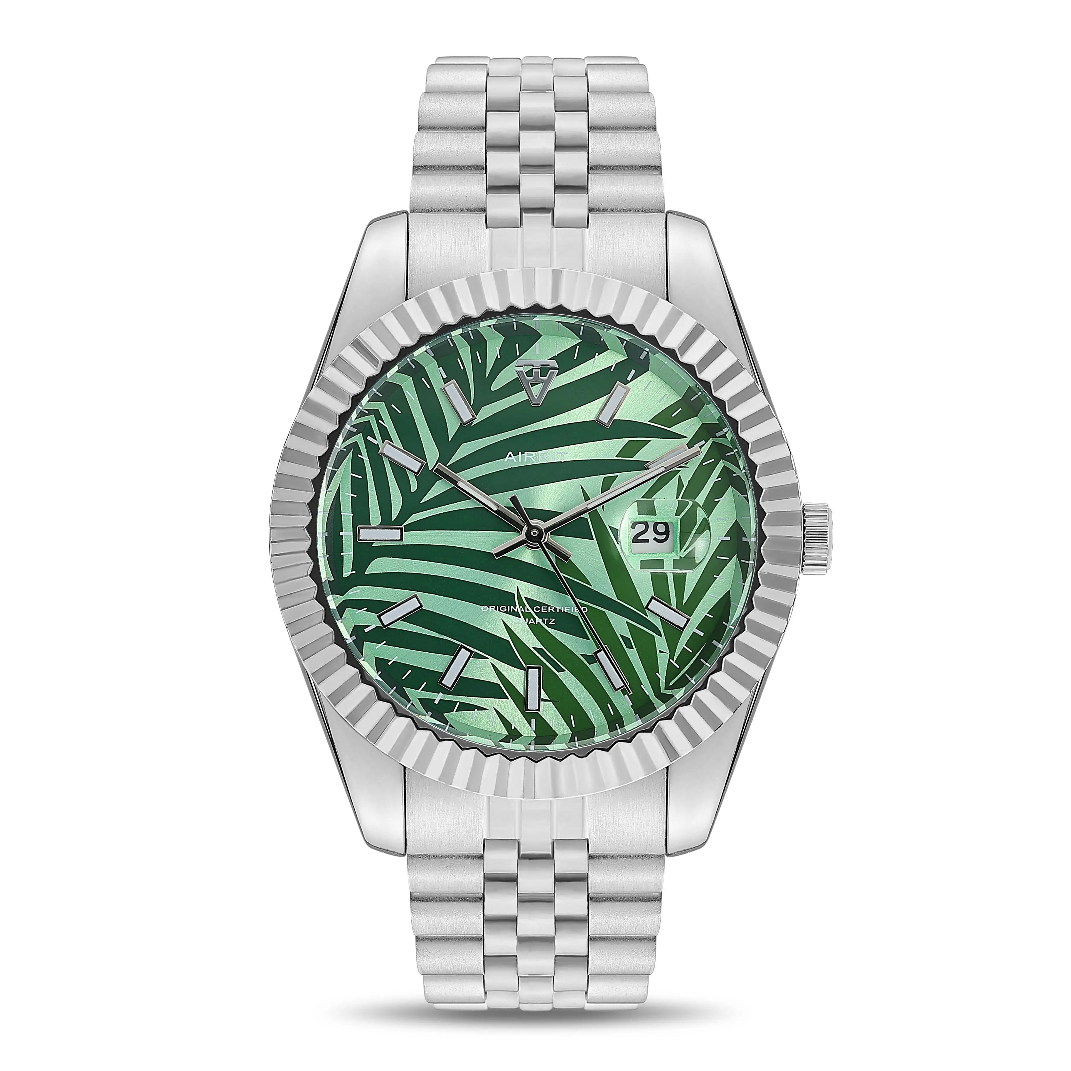 Мужские часы AIRRIT светящиеся кварцевые водонепроницаемость 30 м спортивные