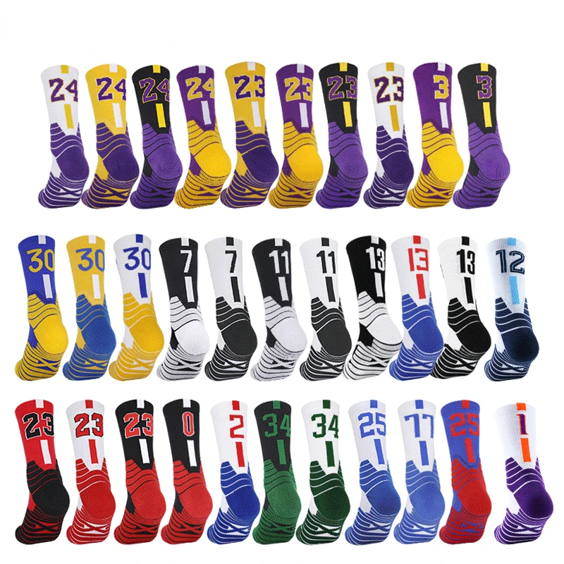 

Anime Summer Calcetines Long Tube Basketball Socks Men's Practical Sports Socks Boys' Medium Tube Thickened Towel