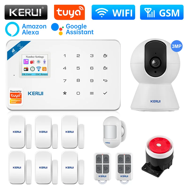 

Охранная сигнализация KERUI W181, GSM, Wi-Fi, 433 МГц