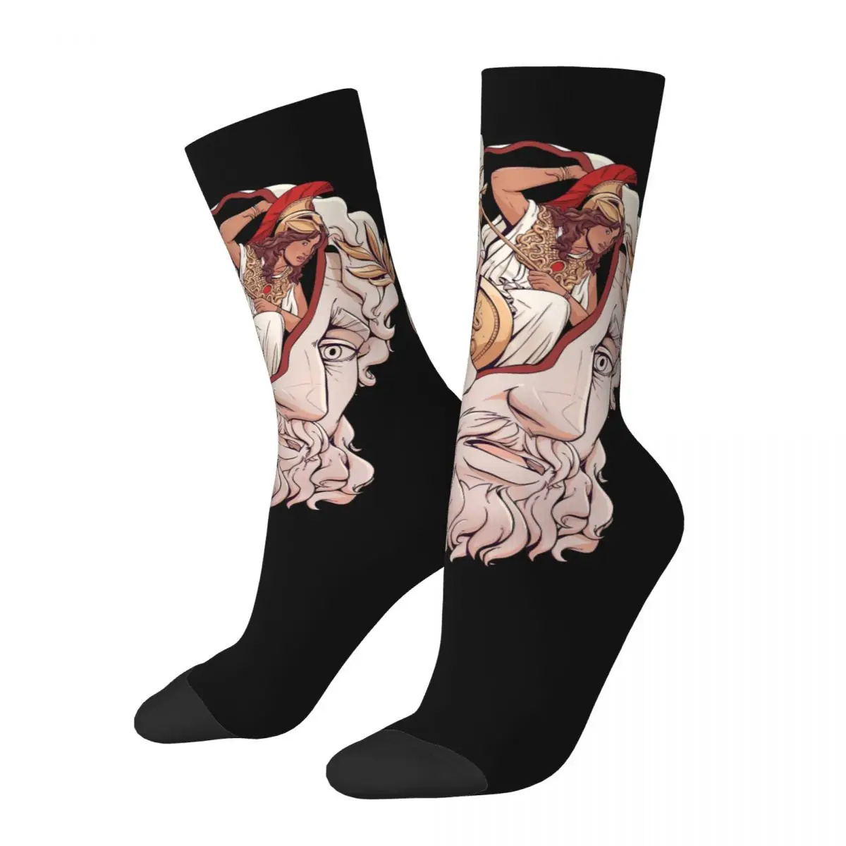 

Hip Hop Retro Birth Of Athena Crazy Men's compression Socks Unisex Ancient Greek Goddess Harajuku Seamless Printed Crew Sock