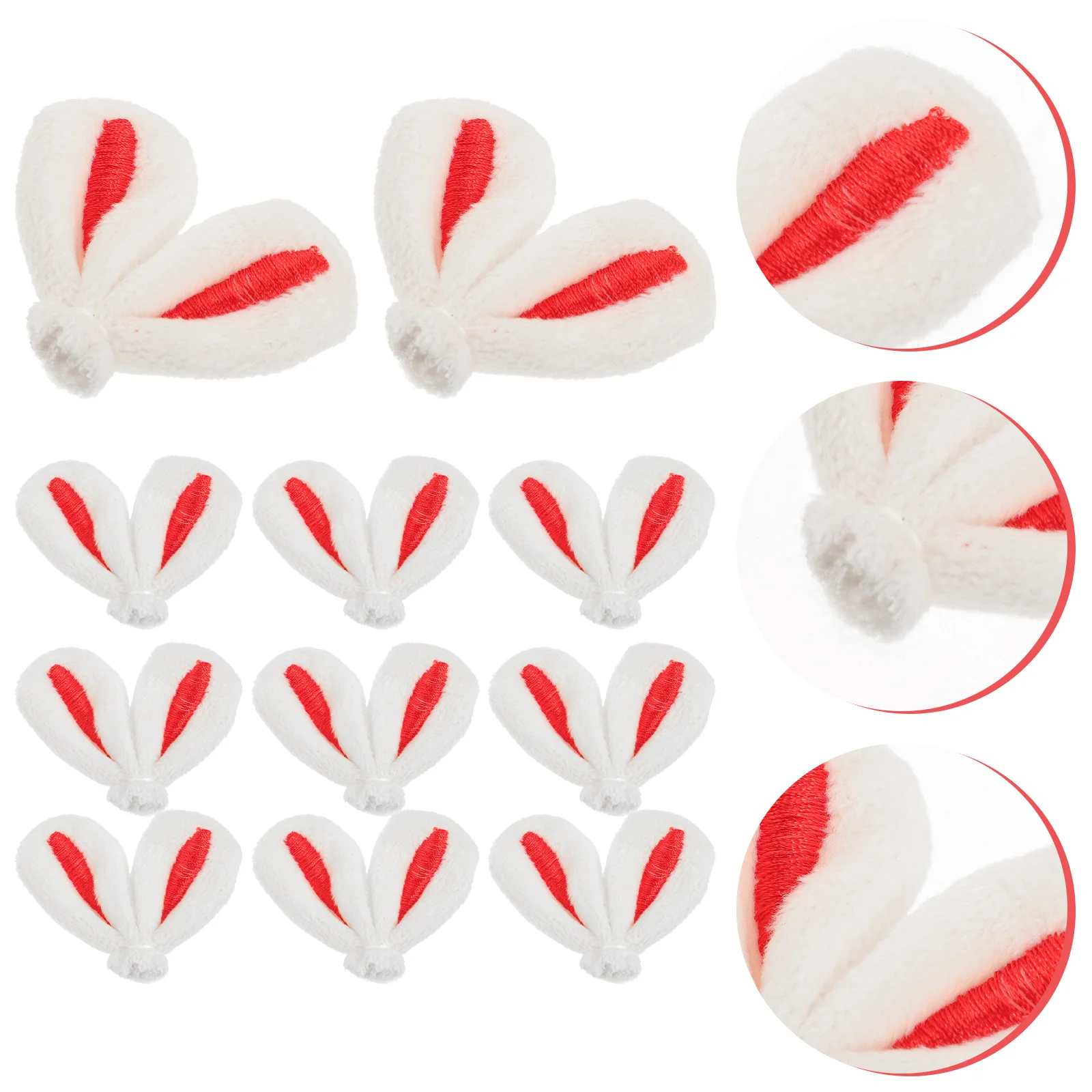 

20pcs Cartoon Rabbit Ear Hairpin Making Adorable Hair Clip Accessories Craft for Kids