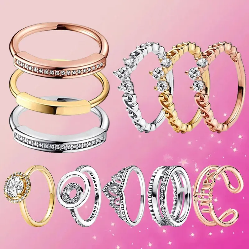 

PA DOR S925 Silver Signature Series Vortex Kingdom Women's Ring Women's Wedding Party High Quality Fashion Diy Charm Jewelry