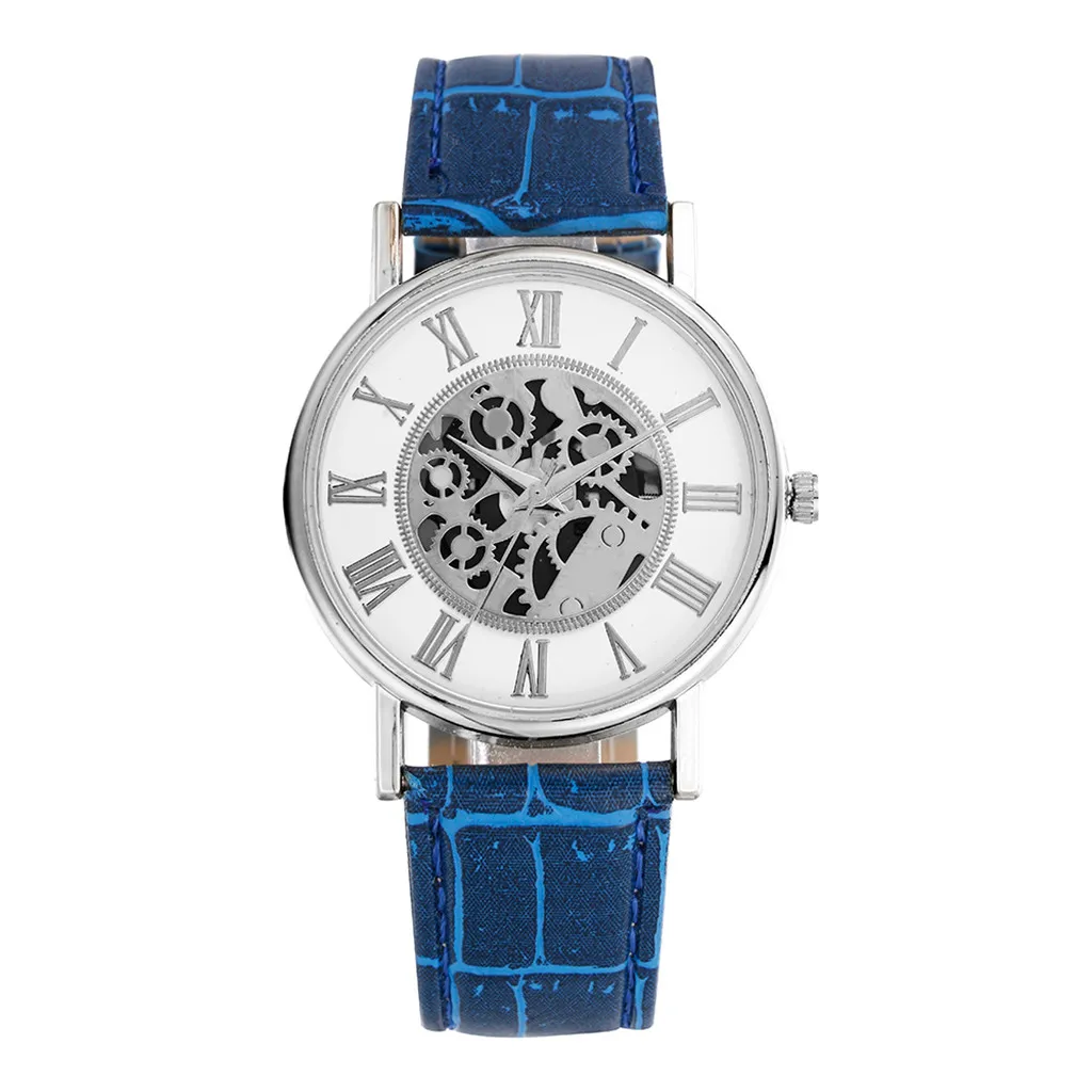 

Часы наручные мужские кварцевые, модные деловые, с перфорацией, бесплатная доставка