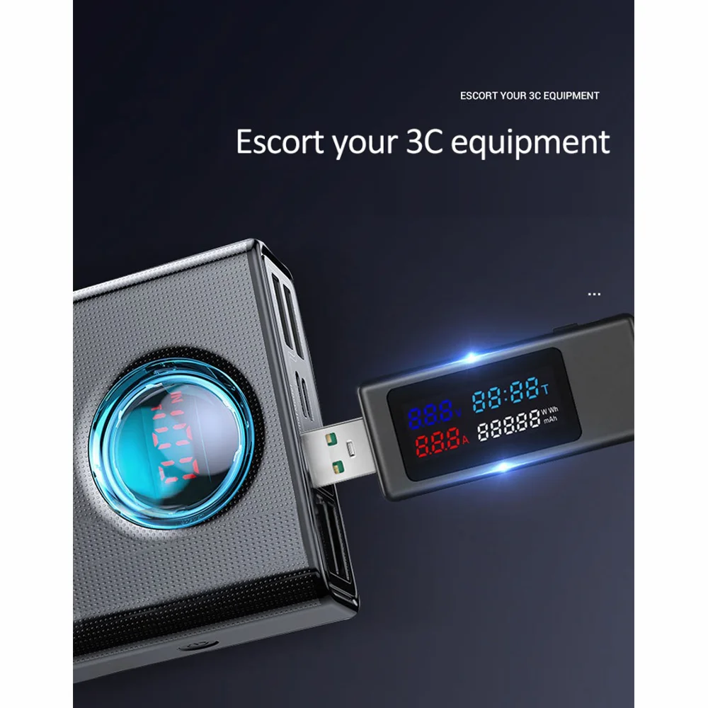 USB-тестер 6 в 1 цифровой измеритель емкости и с цифровым IPS дисплеем DC 4-30 для