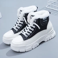 high top womens casual sneakers winter sneakers with plush fur warm womens shoes womens shoes with lacing womens shoes