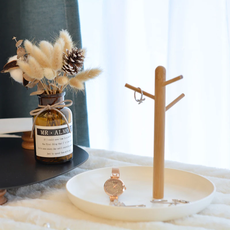 

Creative Simpli Storage Tray with Branch Rack Jewelry Rack Storage Key Holder Hallway Storage Tray with Hook Storage Container