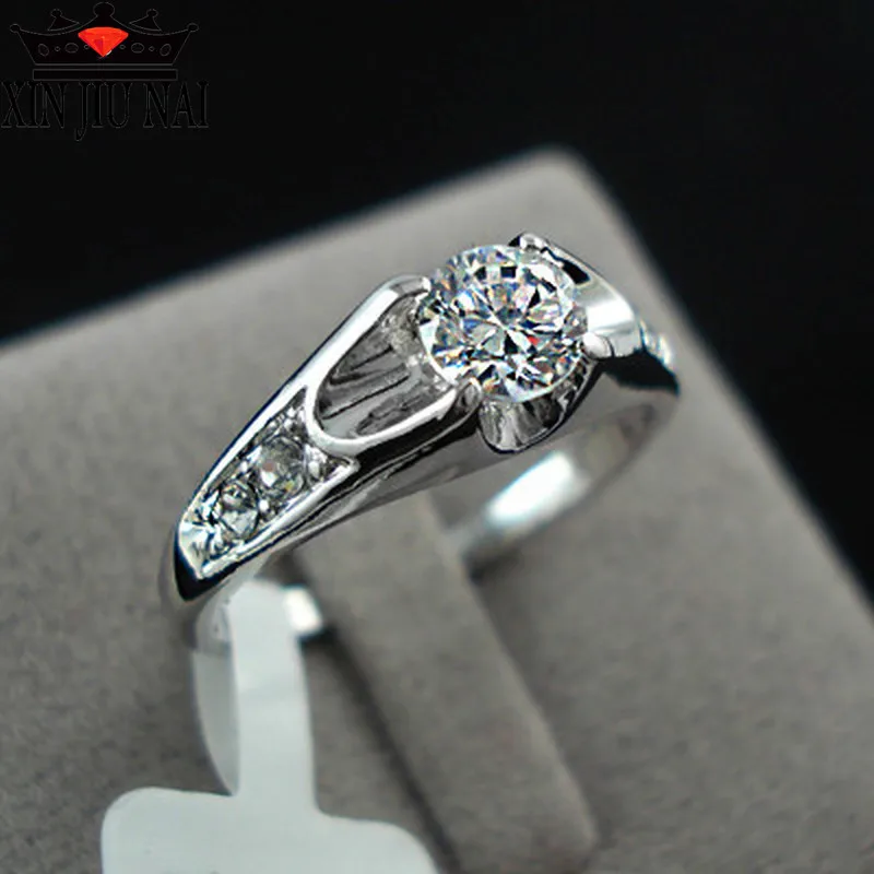 

New AAA Lady High Quality Micro Set White Zircon Engagement Ring Colored Rose Gold Ring Crystal Jewelry Wedding Women's Ring