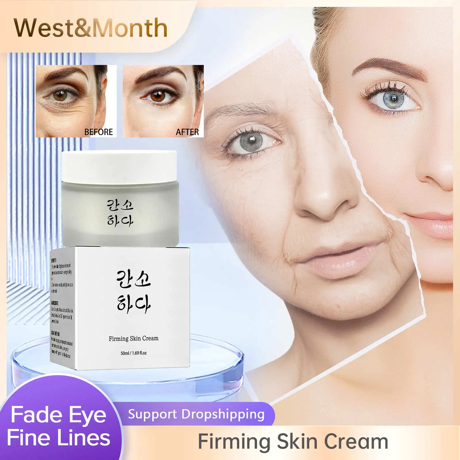 

Remove Wrinkle Face Cream Anti-Aging Firming Lifting Moisturizing Brighten Skin Fade Fine Lines Ginseng Whitening Facial Cream