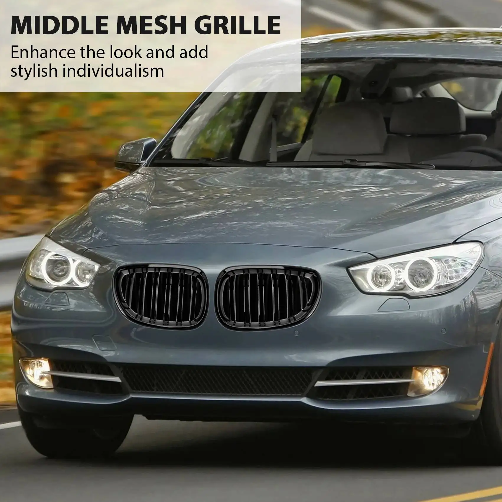 

Gloss Black Car Front Kidney Grille Grill for BMW 5 Series E60 E61 M5 520I 535I 550I 2003-2010 Sedan