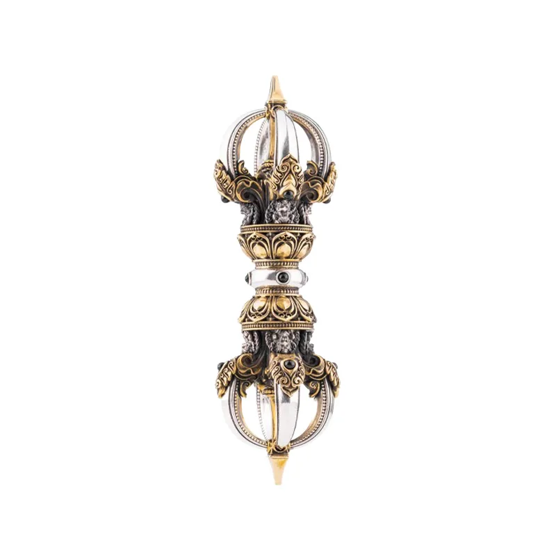 Фото Ручной пестик Vajra Chuang Demon, большой настольный маленький орнамент, тибетский пестик для карамы, часть ручки №1