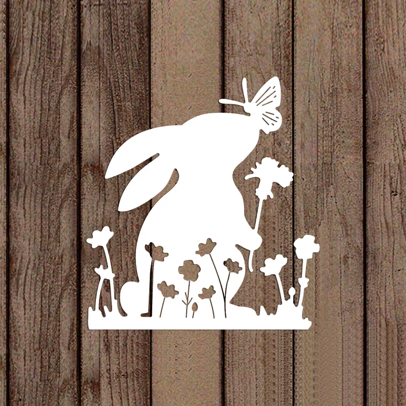 GG1000 Пасхальный кролик новинка 2022 металлические высечки с животными трафареты