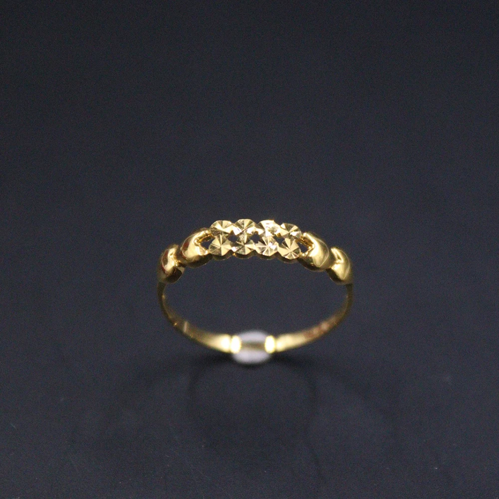 

Новинка Au750 кольцо из настоящего 18-каратного желтого золота женское кольцо на удачу с сердечком US5.75