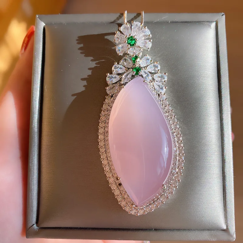 

Цепочка Из серебра S925 пробы с подвеской в виде РОЗОВОГО СЕРДЦА