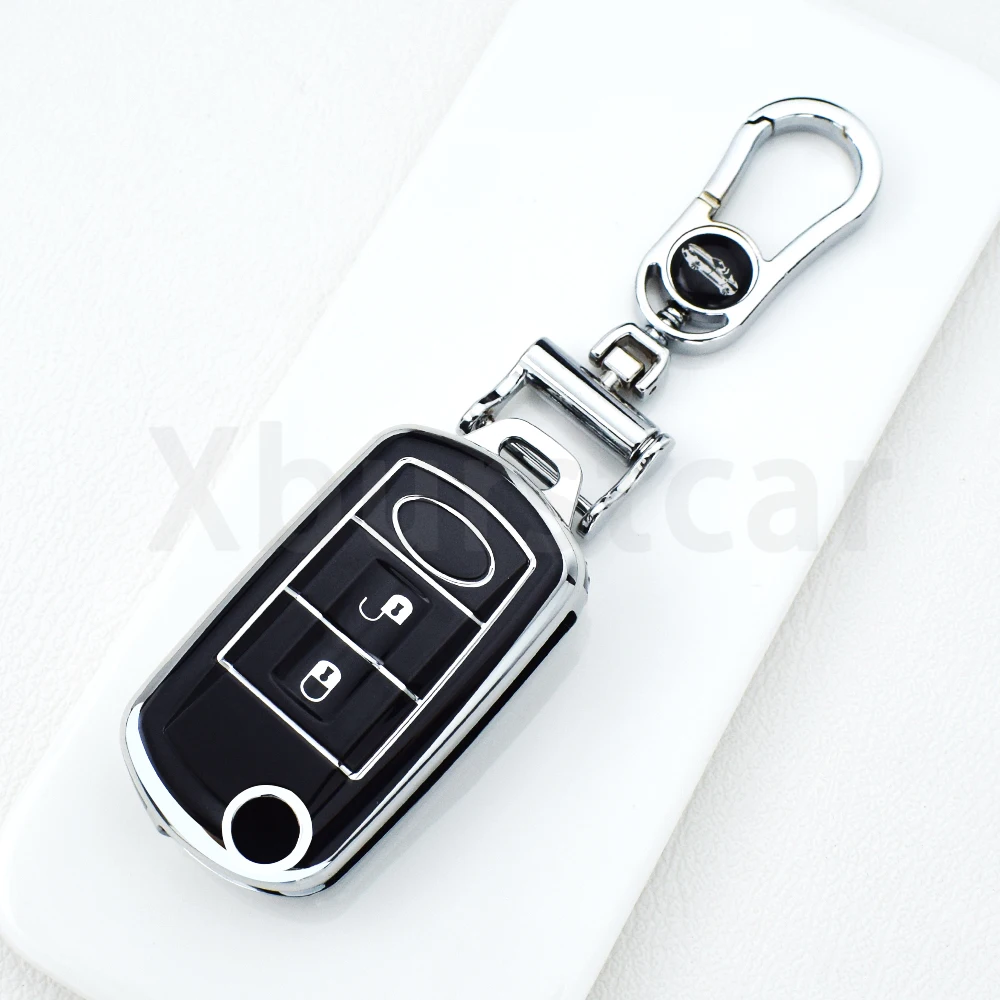 

Чехол-книжка для автомобильного ключа из ТПУ с 3 кнопками для Land Rover Range Rover Sport LR3 Discovery 3