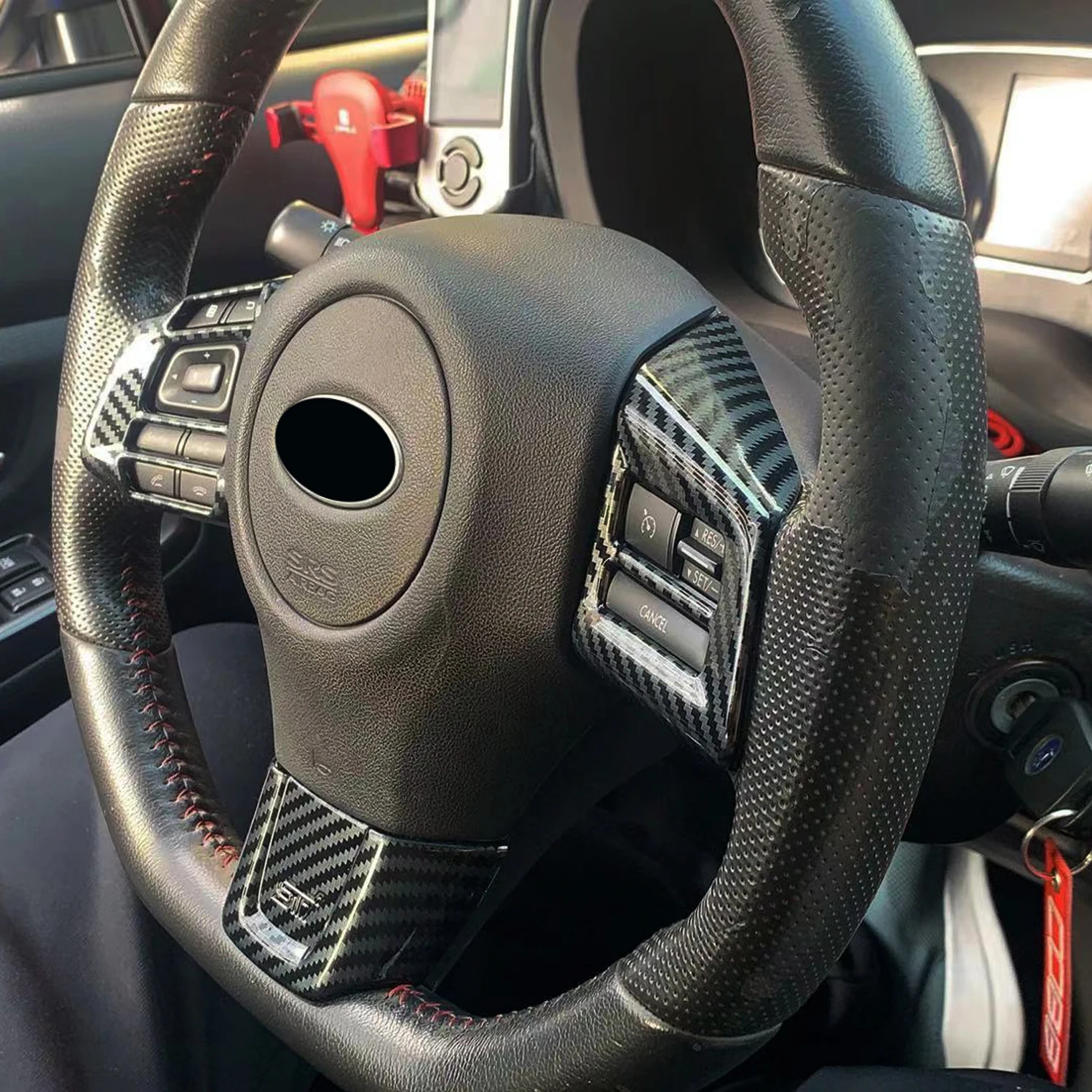 

Подходит только с левым рулем! Для Subaru WRX STi 2015-2019 кнопка рулевого колеса декоративная накладка накладка для стайлинга автомобилей аксессуары для интерьера
