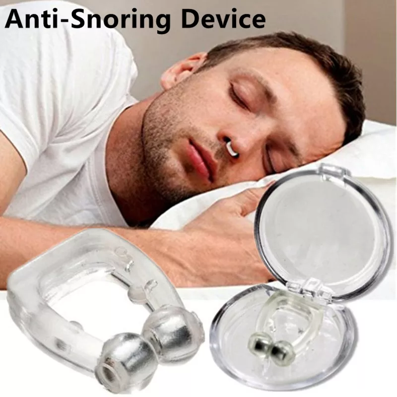 Dispositivo magnético antirronquidos para dejar de roncar, Clip nasal fácil de respirar, ayuda para dormir, protector de Apnea, dispositivo nocturno con funda de 1/2/4 piezas