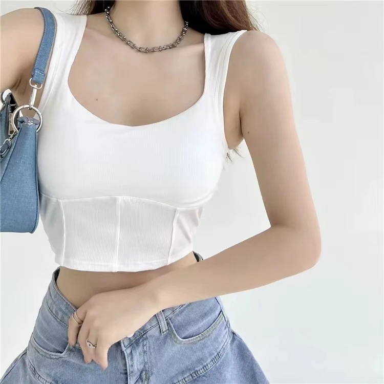 

HELIAR женский осенне-зимний однотонный плотный топ на бретелях, сексуальный вязаный полосатый топ на бретелях с бюстгальтером, квадратный воротник, тонкий эластичный Топ