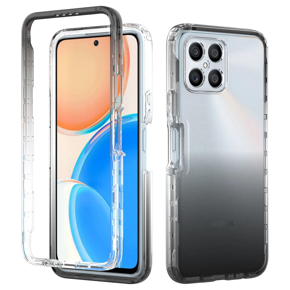 

Bumper Clear Case for Huawei Honor X8 X 8 4G Soft Silicone Hard Frame Shockproof Phone Cover for HonorX8 TFY-LX1 TFY-LX2 TFY-LX3