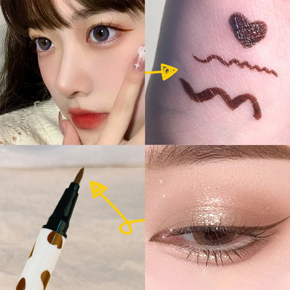 Карандаш для глаз Brown Lying Silkworm, водостойкий, жидкая тени и карандаш для глаз, косметический инструмент для создания красивых глаз.
