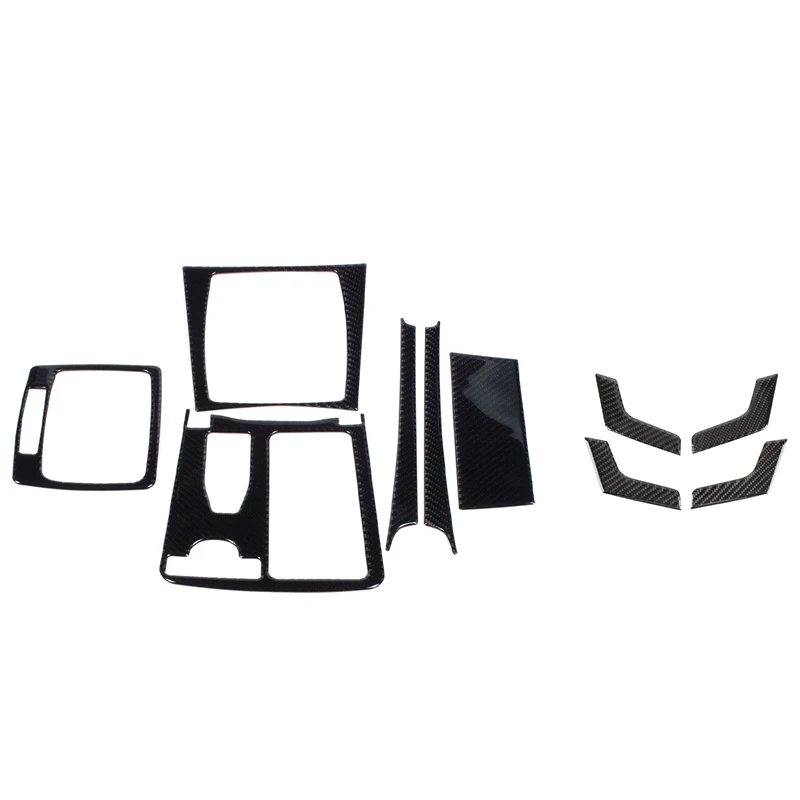 

1Set Interior Central Control Panel Trim Cover For Mercedes C Class W204 2007-2013 & 4 PCS Car Door Inner Handle Panel