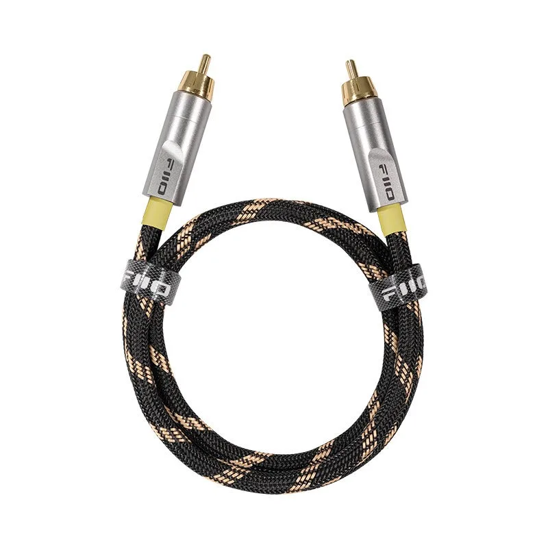 Фото Подходит для FiiO LR-RCA5, коаксиальный цифровой аудиокабель, 5N медь, посеребренный, RCA4, аналоговый, двойной RCA, штекер-штекер №1