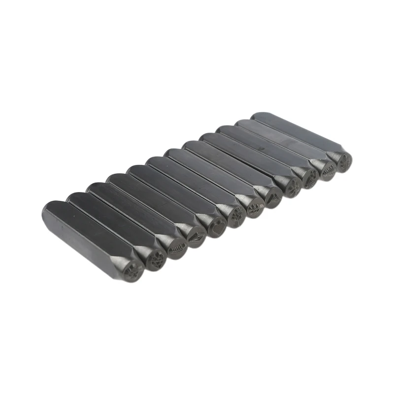 Набор штампов из 12 шт. 6 мм инструмент для штамповки матового металла с цветами и