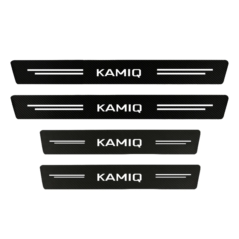 

4 шт., защитные наклейки на пороги автомобиля Skoda Kamiq