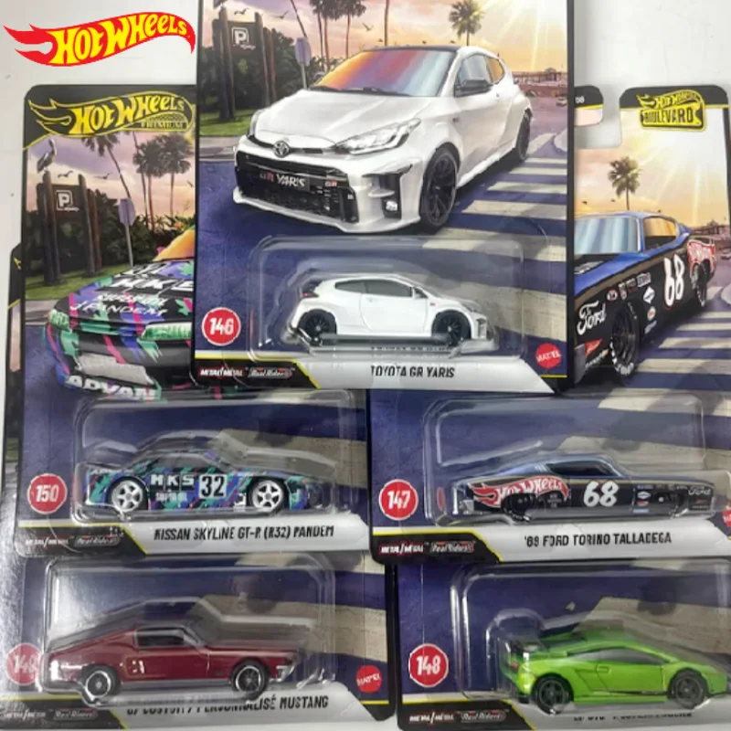 Фото Новая коллекционная модель автомобиля Hot Wheels 1:64 GJT686 Garden Boulevard из сплава, Nissan GTR R32, Toyota Custom, игрушка-подарок для мальчика №1