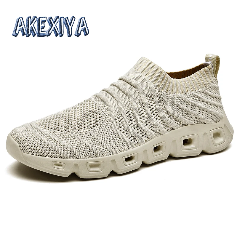 

Мужские сетчатые кроссовки, мягкие лоферы, повседневная обувь на плоской подошве, большие размеры, лето
