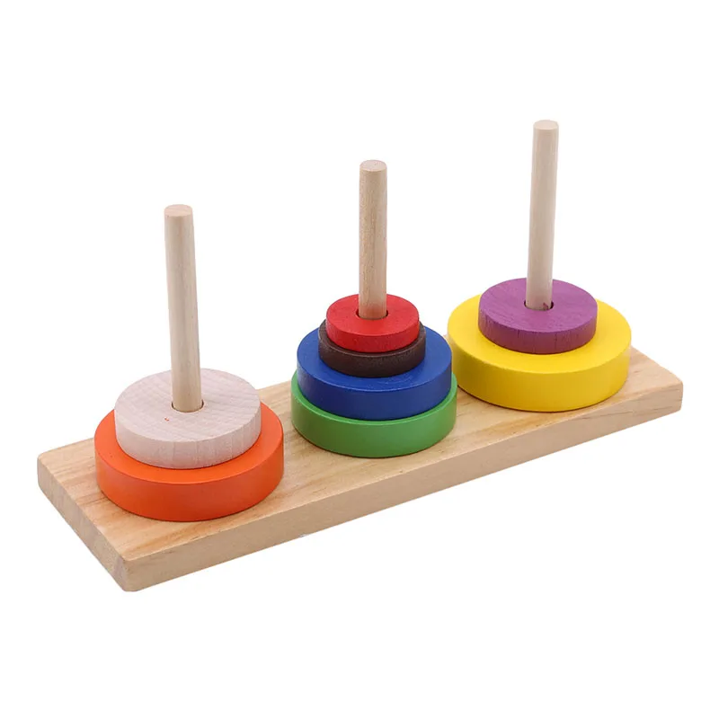 

8-уровневая развивающая деревянная башня, Классическая Математическая головоломка, игрушка для детей, развивающая интеллектуальная обучающая развивающая игрушка